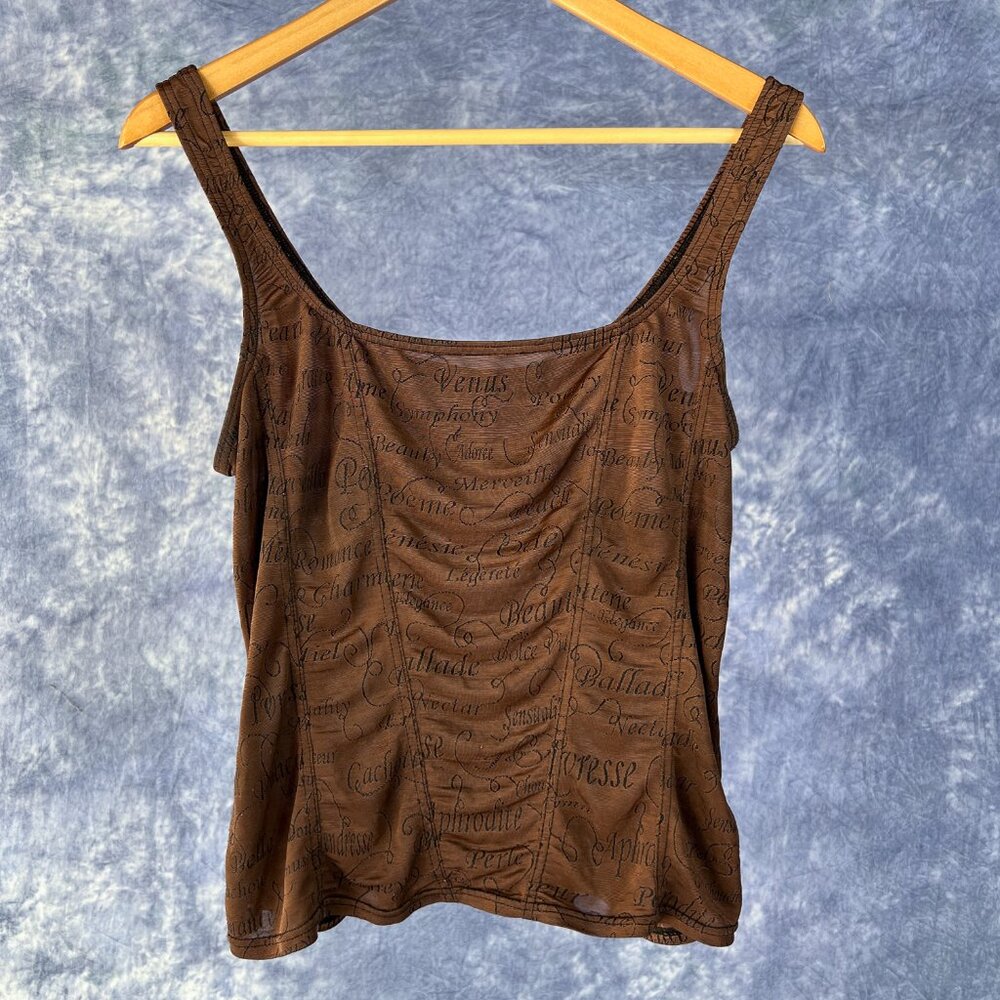 Brown French Fashion Tank Top